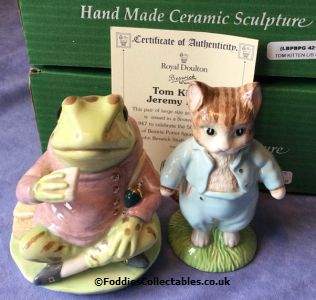 Beswick Beatrix Potter Large Tom Kitten And Mr Jeremy Fisher quality figurine