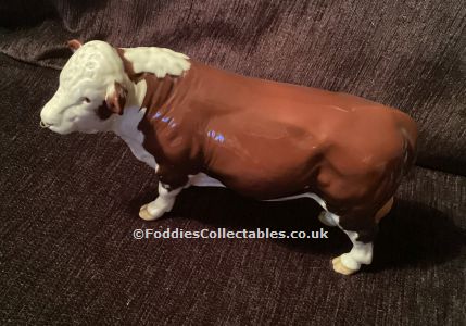 Beswick Cattle Hereford Polled Bull quality figurine